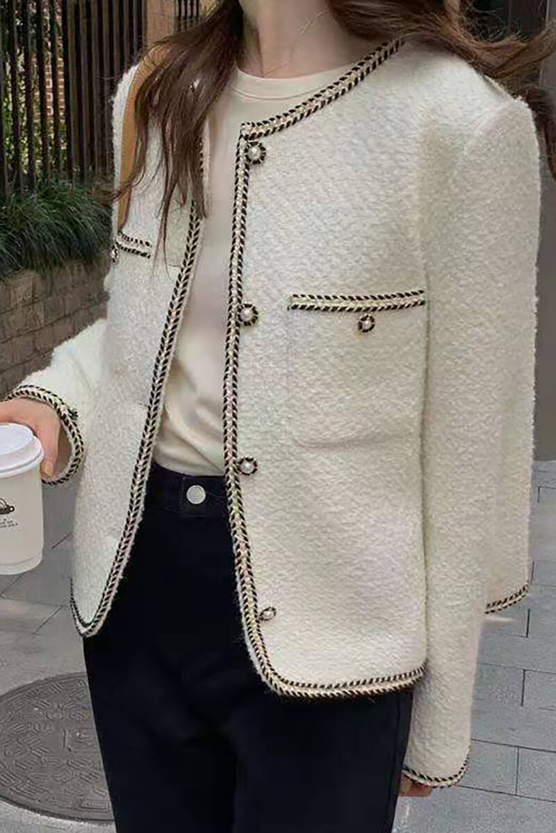 Embroidered Tweed Jacket