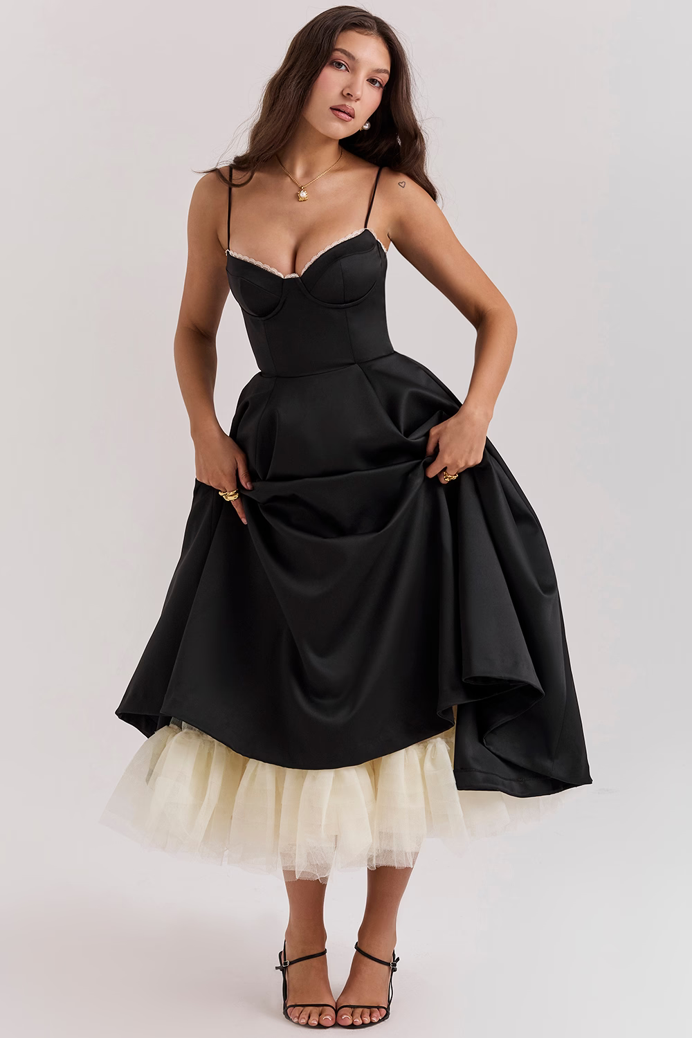 Vanna™ - Elegant Satin Party Dress