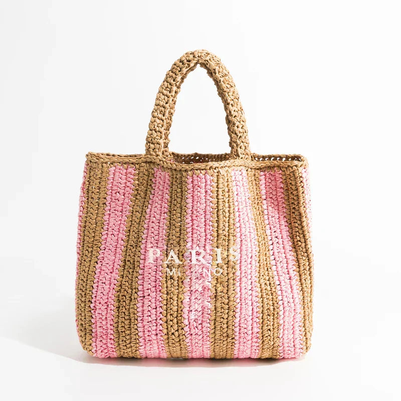 Coastal Haven Straw Tote