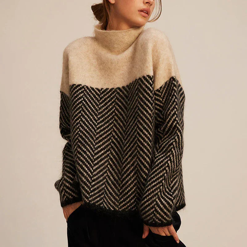 Adeline - Luxe Twisted Knit Turtleneck Pullover