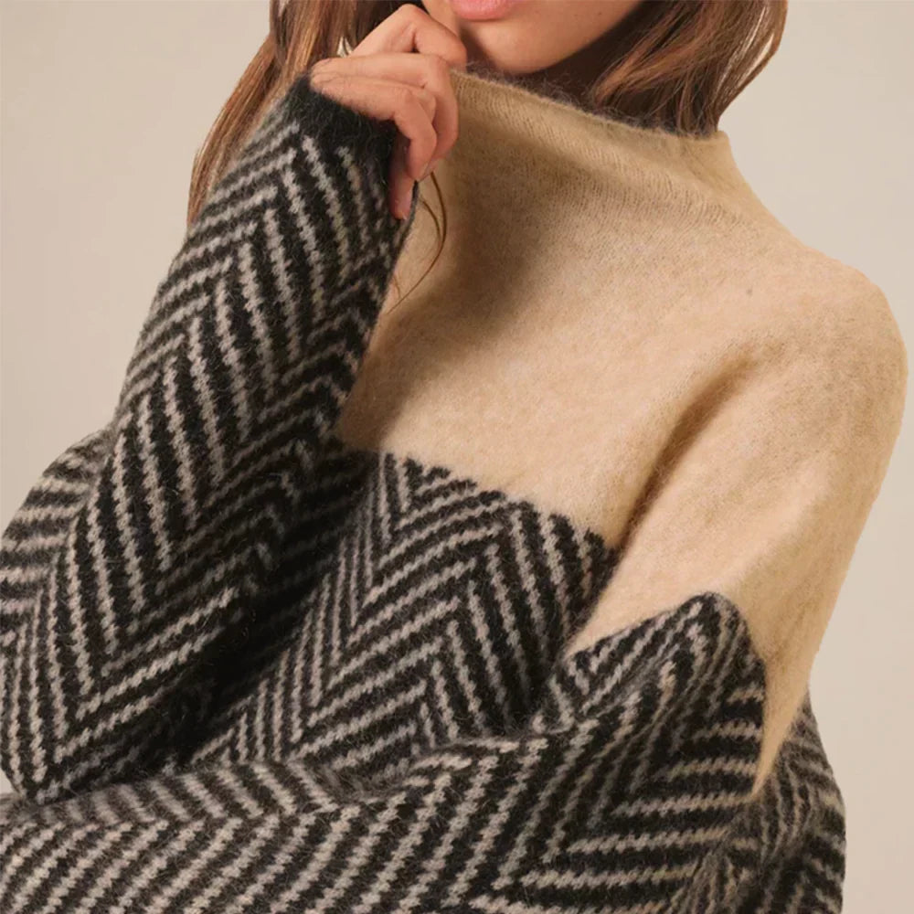 Adeline - Luxe Twisted Knit Turtleneck Pullover