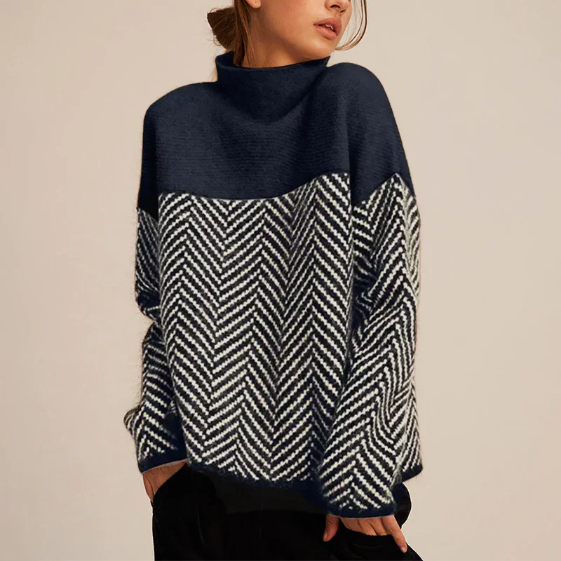 Adeline - Luxe Twisted Knit Turtleneck Pullover