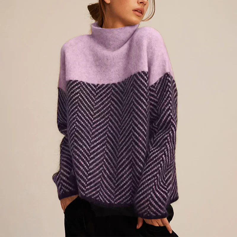 Adeline - Luxe Twisted Knit Turtleneck Pullover