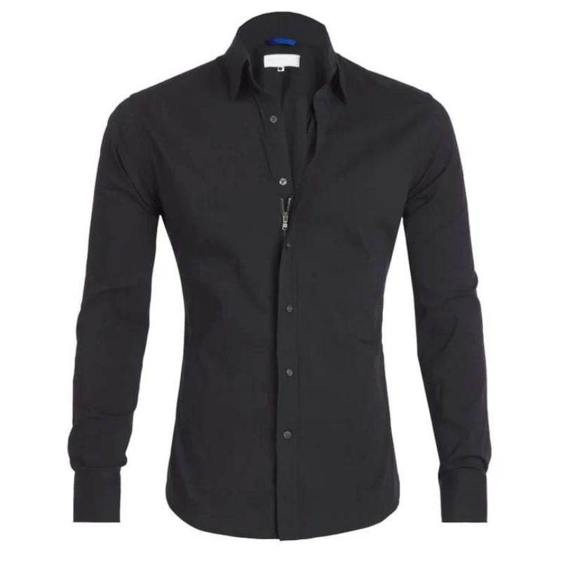 Ethan | Crease-Resistant Zip Shirt