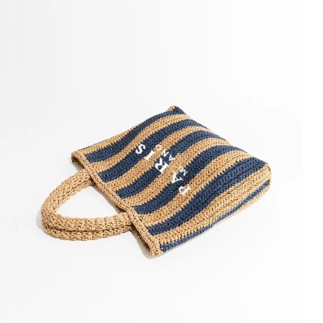 Coastal Haven Straw Tote