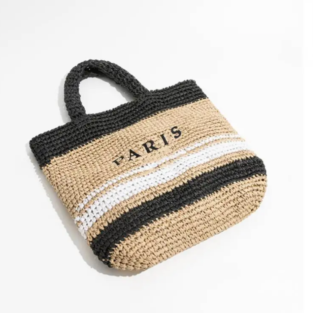 Coastal Haven Straw Tote