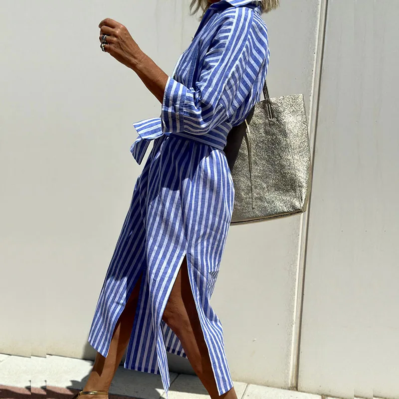 Emma | Striped Shirt Dress