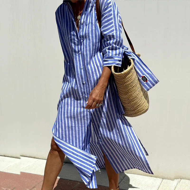 Emma | Striped Shirt Dress