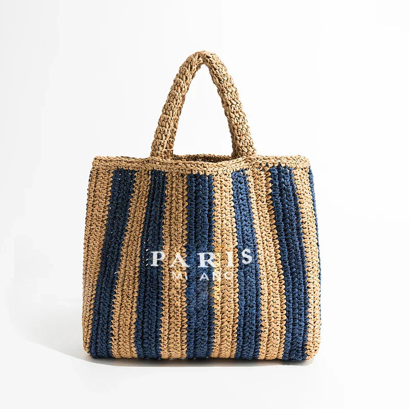 Coastal Haven Straw Tote