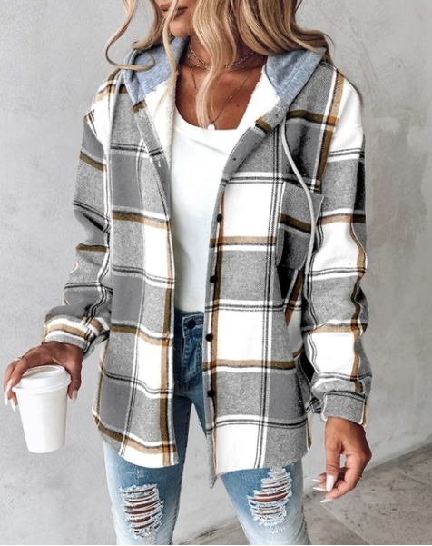 Sara | Cozy Checkered Jacket