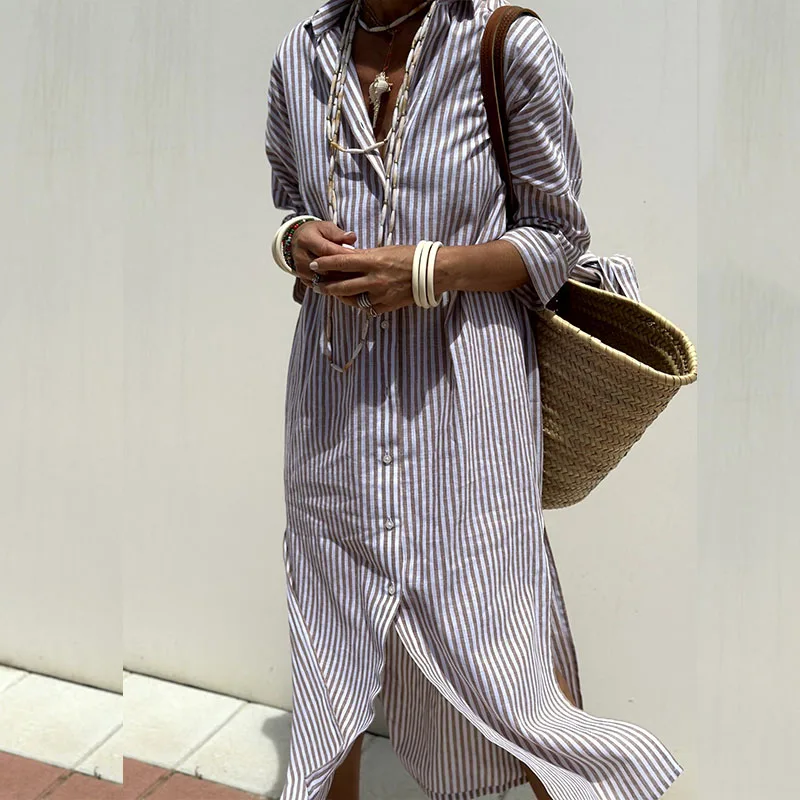 Emma | Striped Shirt Dress